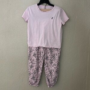 Women’s Victorias Secret Heart Pajama Set, Pink, Small, Valentines Day